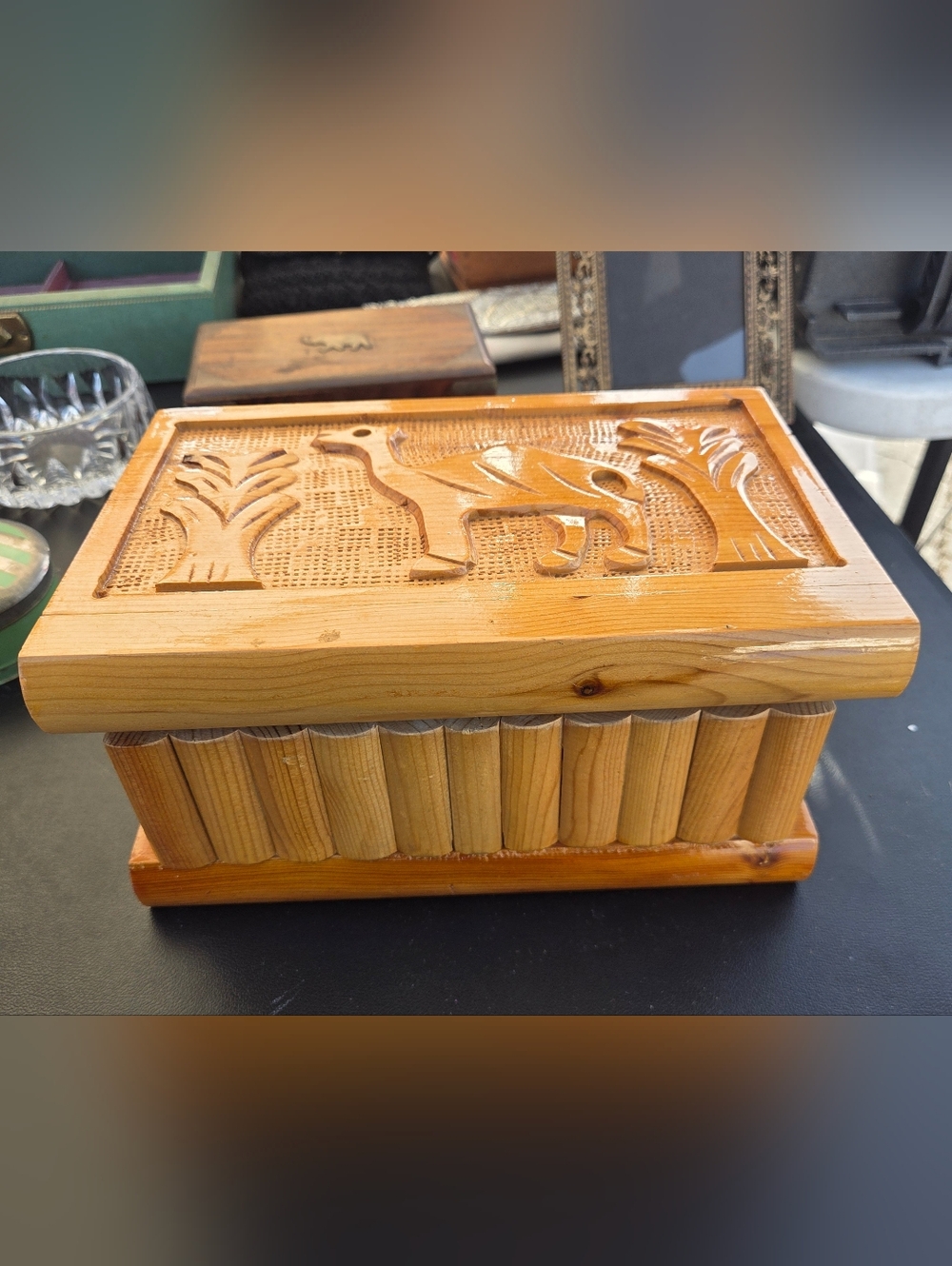 Vintage Turkish Handcarved Puzzle Box